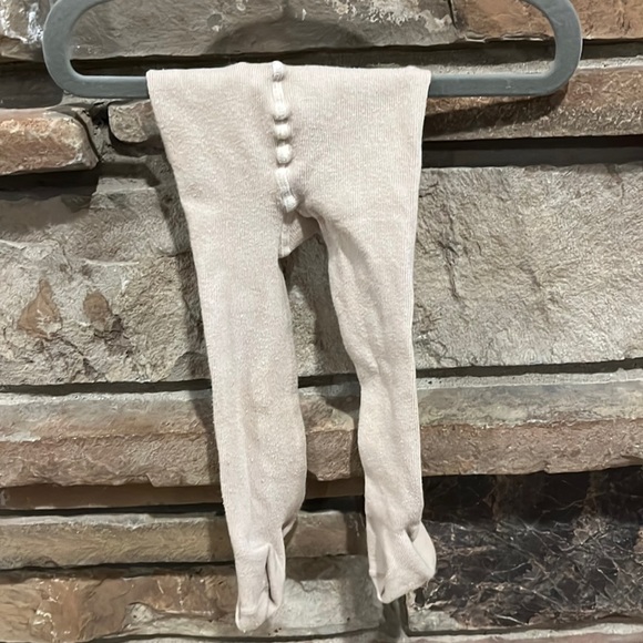 Zara Bottoms Zara Oatmeal Baby Girl Footed Tights Poshmark